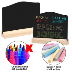 4pcs Mini Blackboard Set Small Wooden Message Board With Stand