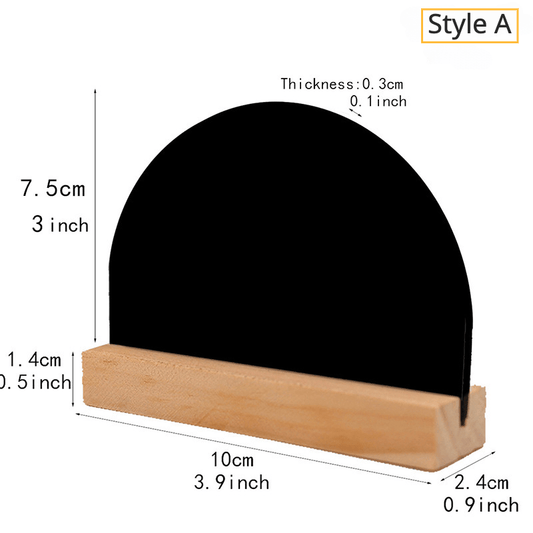 4pcs Mini Blackboard Set Small Wooden Message Board With Stand