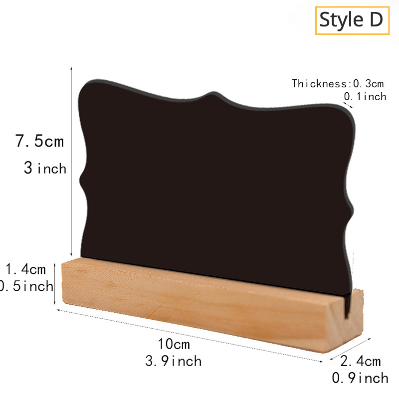 4pcs Mini Blackboard Set Small Wooden Message Board With Stand