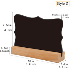 4pcs Mini Blackboard Set Small Wooden Message Board With Stand