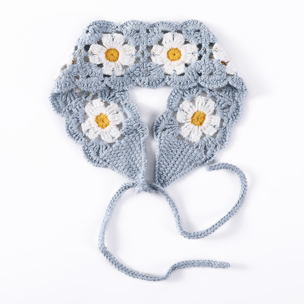 Bohemian Crochet Flower Turban Hair Band Hair Scarf Women Headband