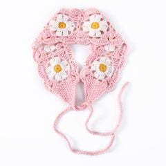 Bohemian Crochet Flower Turban Hair Band Hair Scarf Women Headband