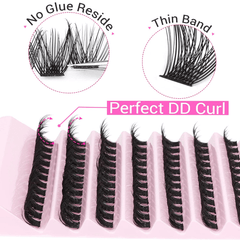 120pcs Wispy Cluster Lashes 8-16mm D Curl