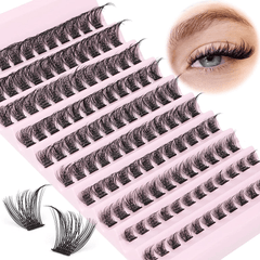 120pcs Wispy Cluster Lashes 8-16mm D Curl