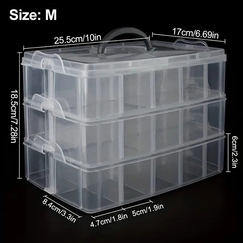 3 Tiers Stackable Storage Box Bead Organizers And Storage Container