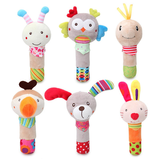 Animal Series Baby Hand Rattle Plush Toy