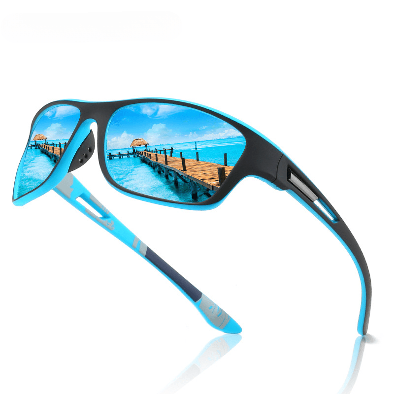 Men's Polarized Sports Sunglasses Colorful Lens Dust Proof Riding Glasses