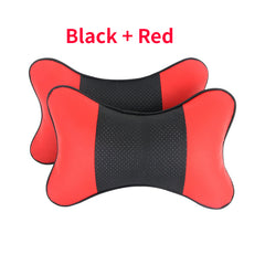 2PCS Microfiber Car Leather Seat Headrest Neck Pillow