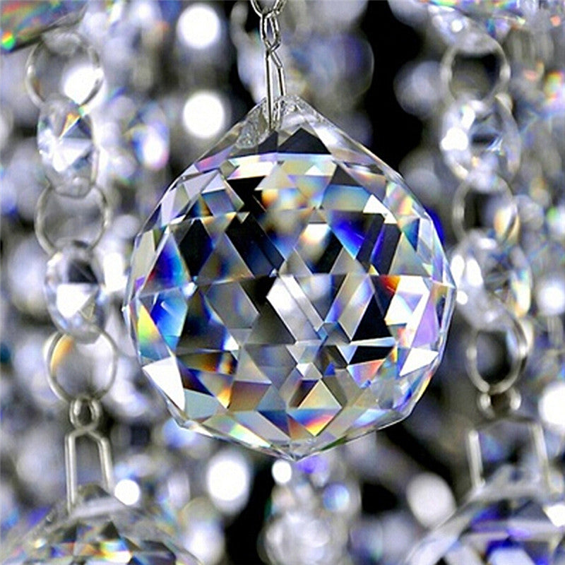 2pcs Clear Crystal Suncatcher 20mm Balls Chandelier Parts Prism Wedding Decor