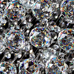 2pcs Clear Crystal Suncatcher 20mm Balls Chandelier Parts Prism Wedding Decor