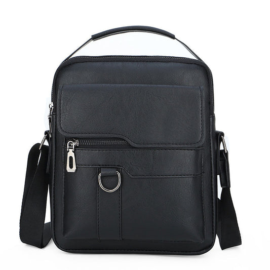 Men's Vintage PU Leather Crossbody Bag Casual Shoulder Bag