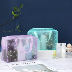 Waterproof Travel Toiletry Bag Portable Flower Pattern Cosmetic Bag