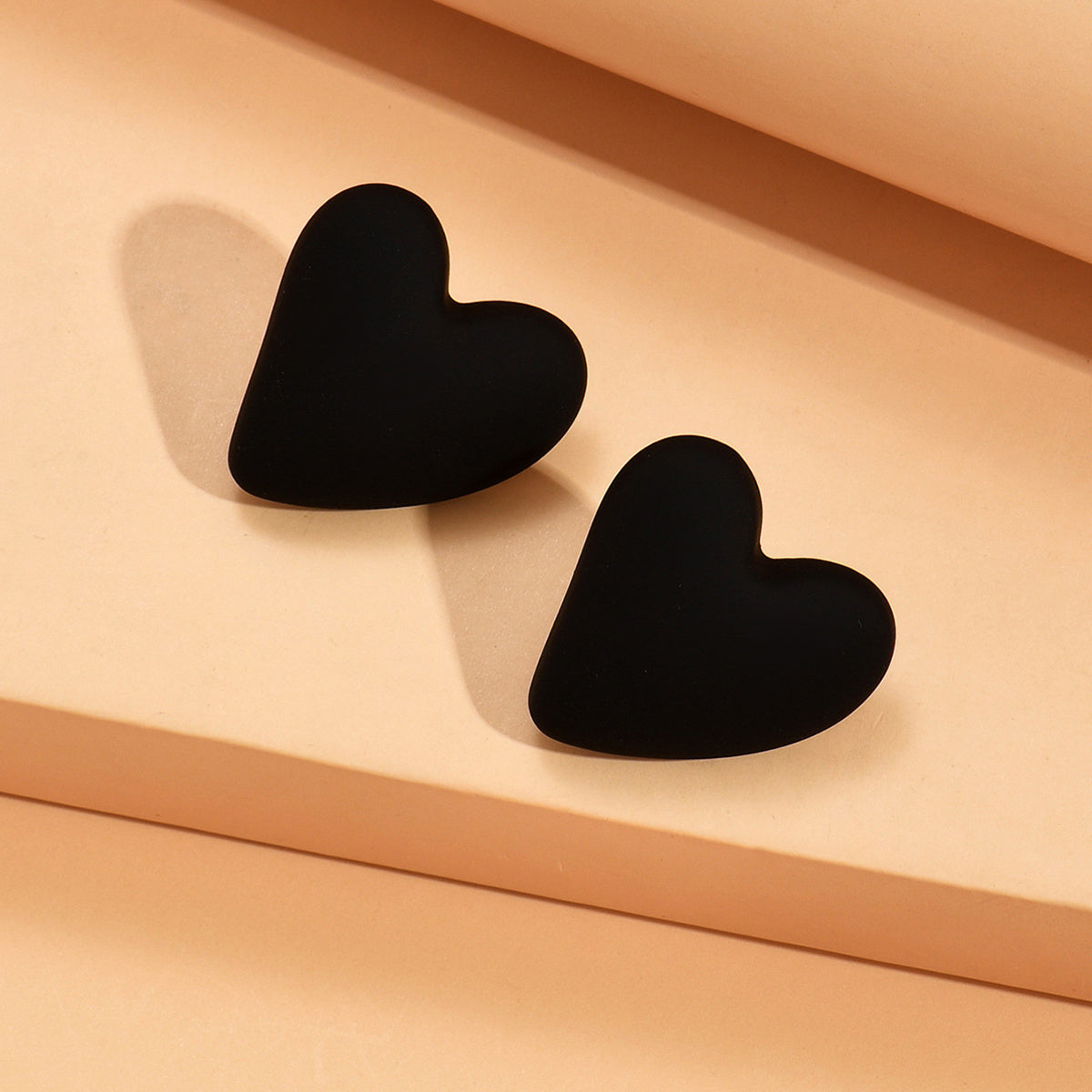 Summer Candy Heart Stud Earrings Classic Style Resin Jewelry