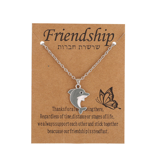Cute Dolphin Pendant Necklace for Girls
