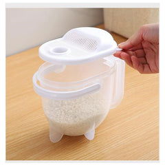 Rice Washing Drain Basin with Lid Rice Washing Sieve Plastic Colander