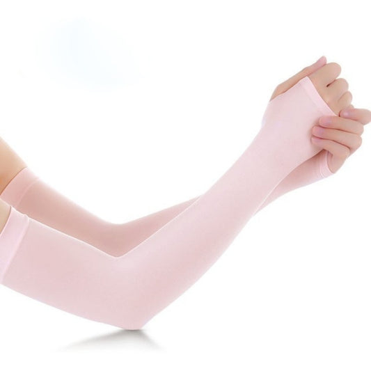 Ice Silk Arm Sleeves UV Protection Hand Cover for Outdoor Sports
