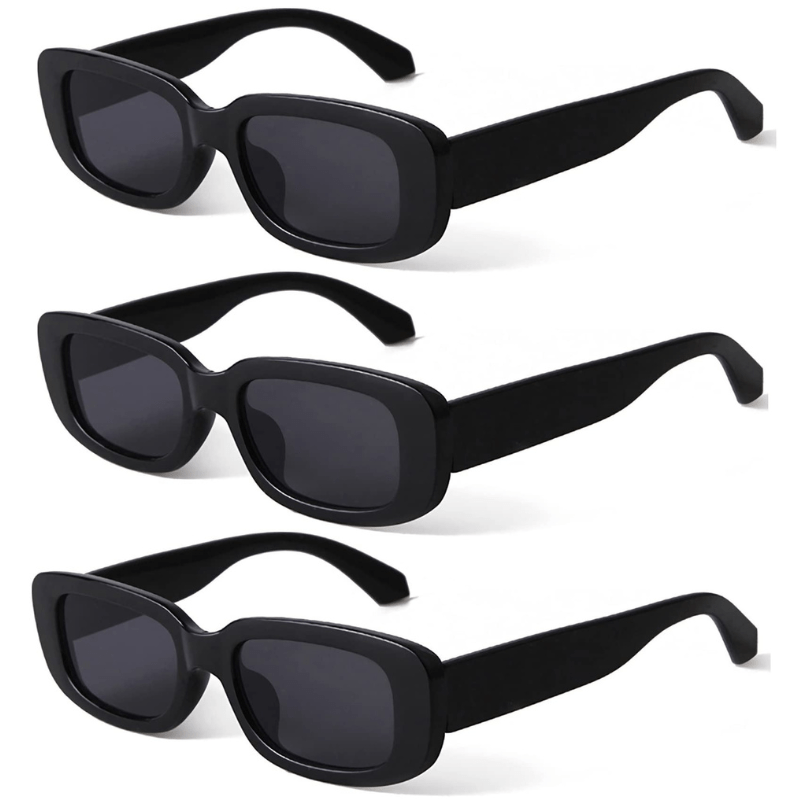 Retro Rectangle Sunglasses UV400 Sun Shades for Summer Travel