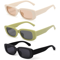 Retro Rectangle Sunglasses UV400 Sun Shades for Summer Travel