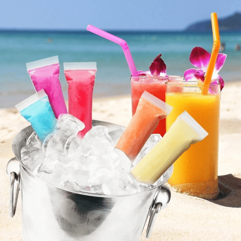 2pcs Disposable Ice Pop Molds Bags with Funnel