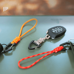 Braided Rope Keychain Key Holder Carabiner Clips Camping Hook