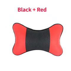 Car Leather Seat Rest Cushion Headrest Neck Pillow