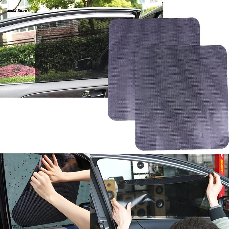 2pcs Reusable Electrostatic Sunshade Window Film Stickers