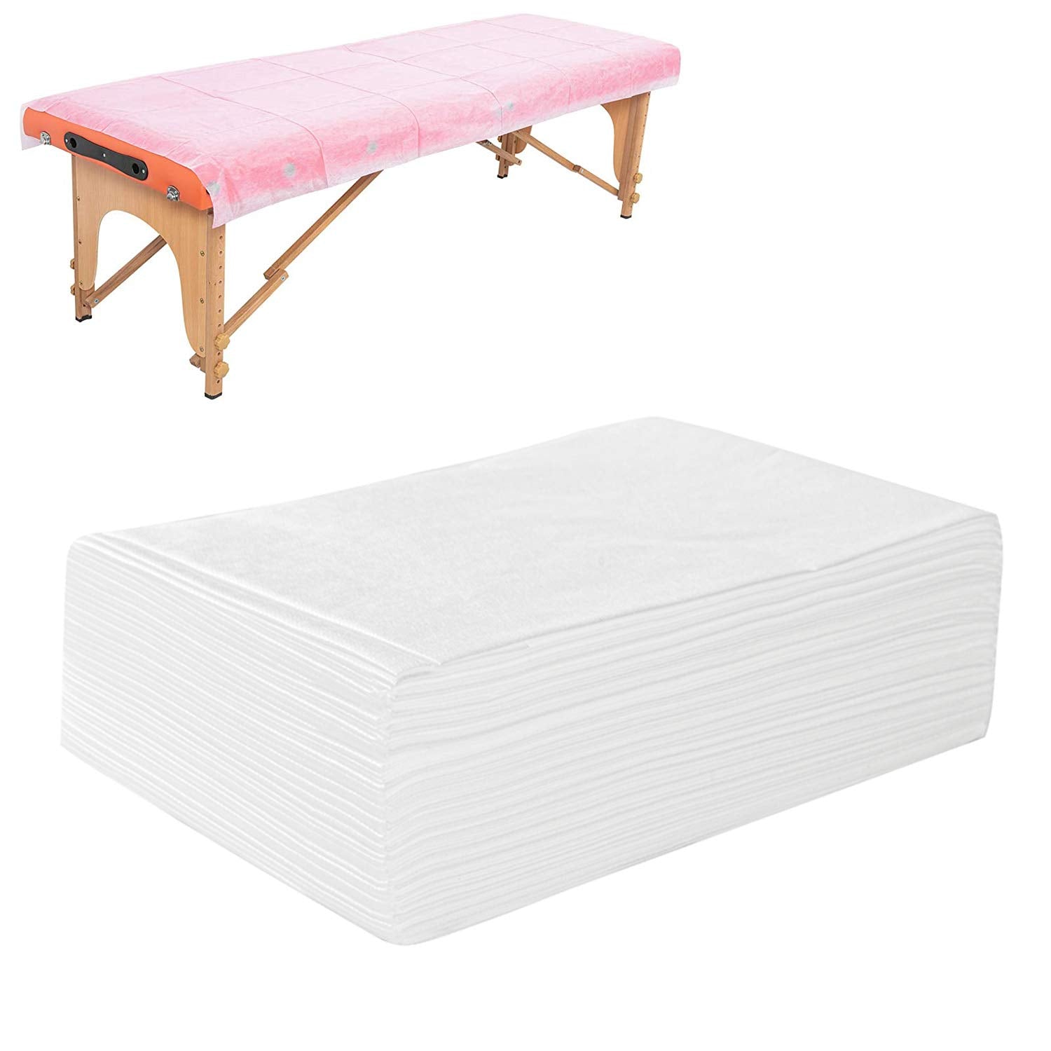 100PCS Massage Table Sheets Disposable Non Woven SPA Bed Cover Thin 78 X 177
