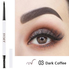 2 IN 1 Waterproof Eyebrow Pencil Long-Lasting Micro with Brush