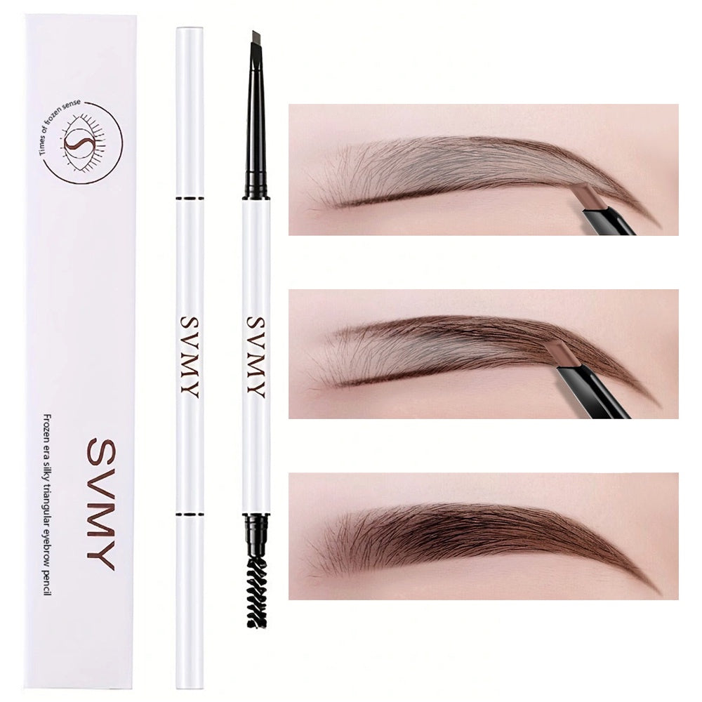 2 IN 1 Waterproof Eyebrow Pencil Long-Lasting Micro with Brush