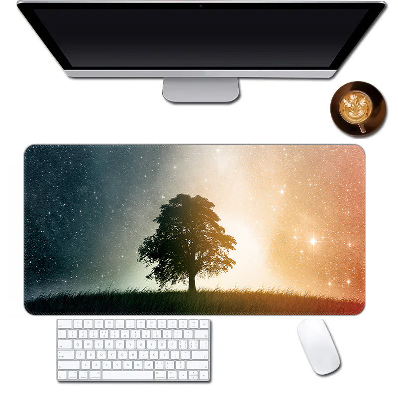 Starry Sky Big Tree Gaming Mouse Pad