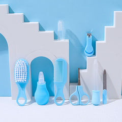 8pcs Baby Care Set Nasal Aspirator Nail Clipper Dropper Medicine Feeder