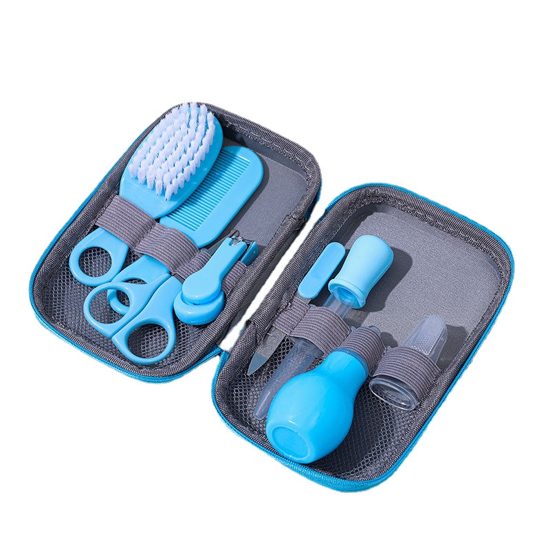 8pcs Baby Care Set Nasal Aspirator Nail Clipper Dropper Medicine Feeder