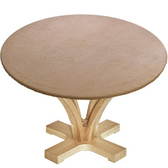 Waterproof Round Tablecloth Anti slip Polyester Table Cover with Elastic Edge