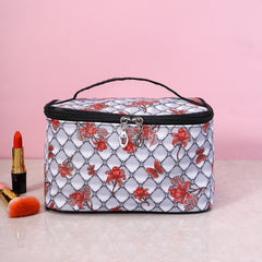 Butterfly Print Cosmetic Bag Waterproof PU Leather Makeup Bag