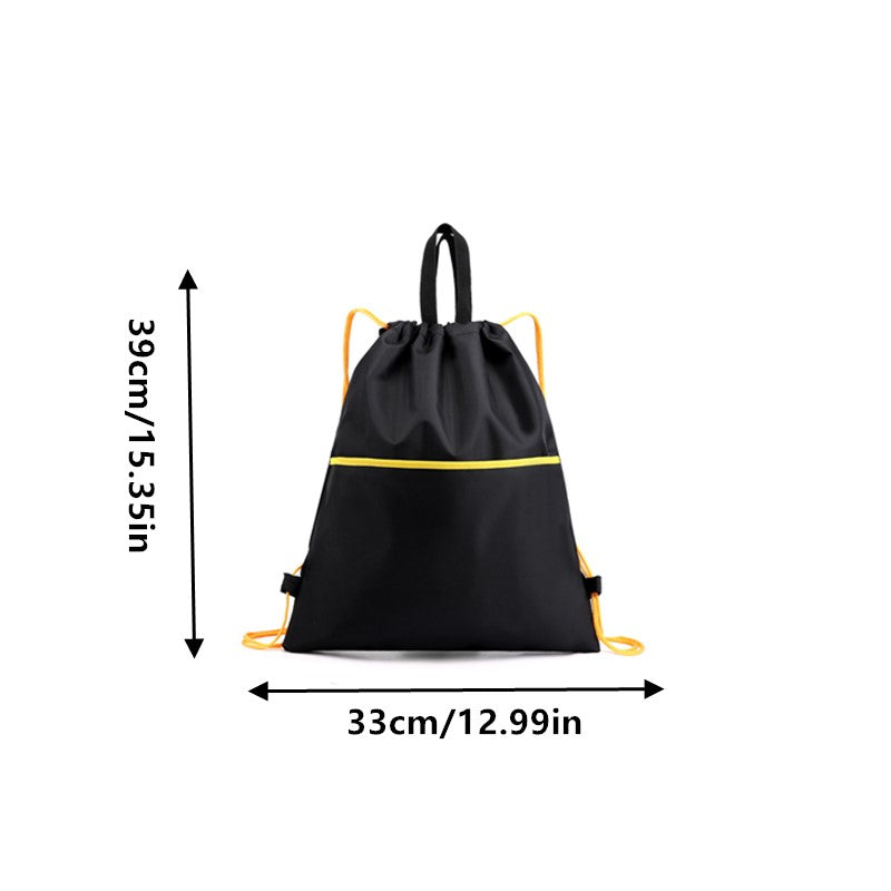 Portable Folding Drawstring Backpack Lightweight Sports Fitness Bag