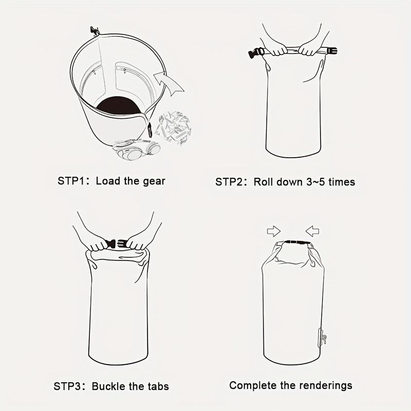 Waterproof PVC Bucket Bag for Diving Beach Surfing Rafting Swimming