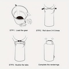 Waterproof PVC Bucket Bag for Diving Beach Surfing Rafting Swimming