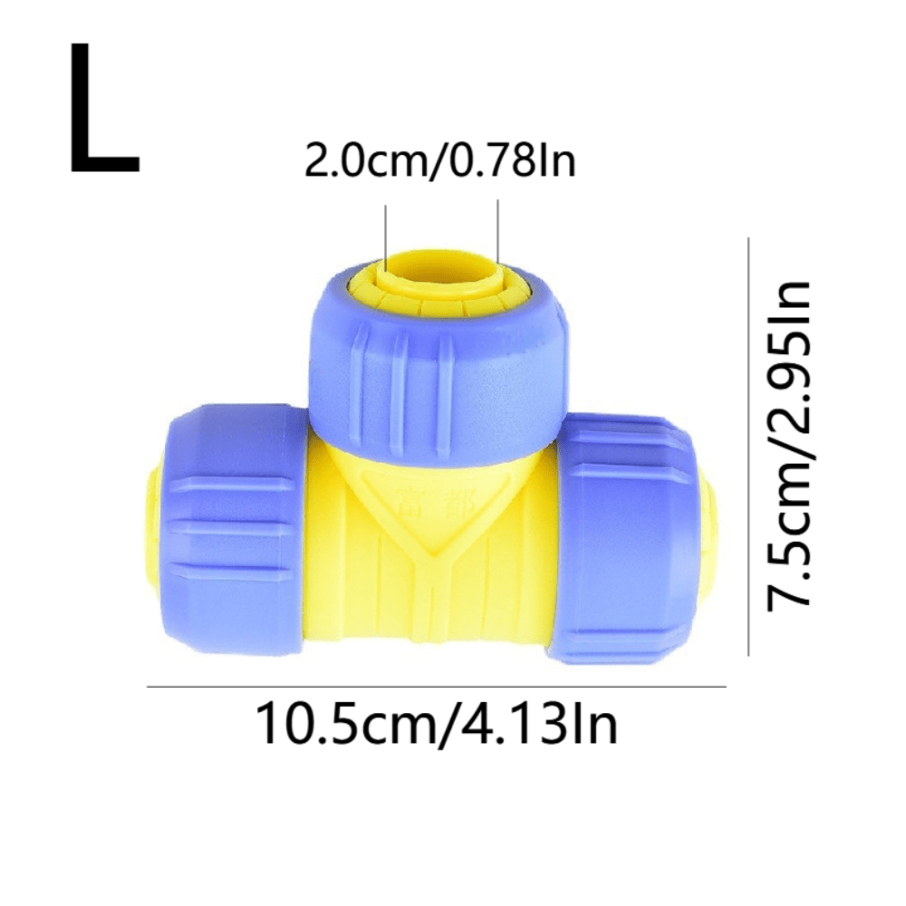 Garden Irrigation T Y Water Splitter 2 Way Valve System Controller Switch