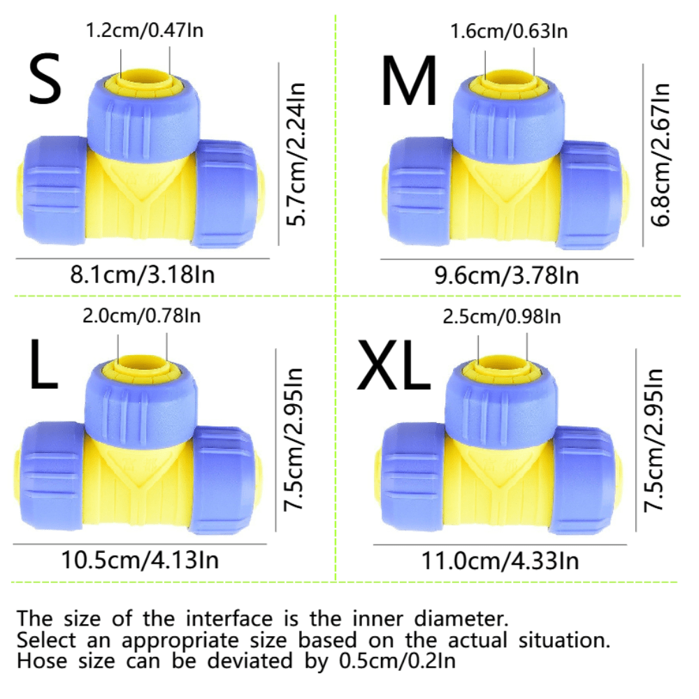 Garden Irrigation T Y Water Splitter 2 Way Valve System Controller Switch