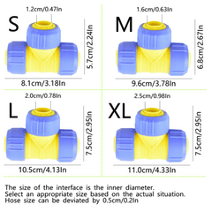 Garden Irrigation T Y Water Splitter 2 Way Valve System Controller Switch