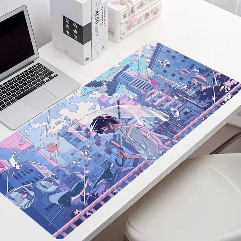 XXL Cartoon Anime Art Gaming Mouse Pad Lock Edge Keyboard Mat