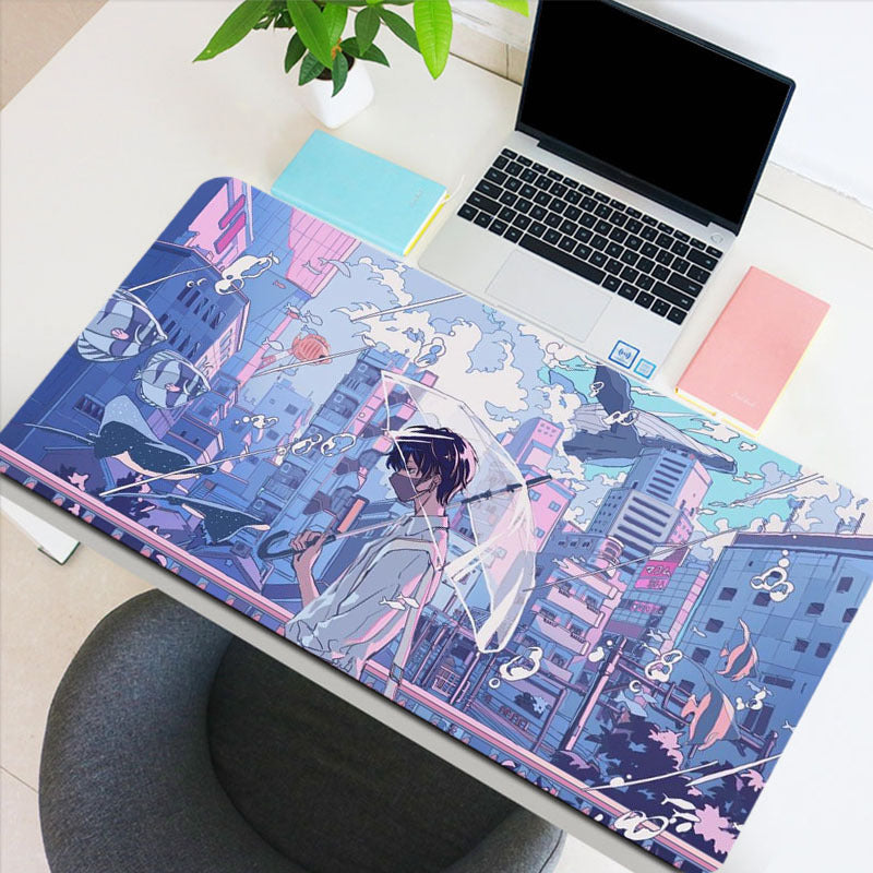 XXL Cartoon Anime Art Gaming Mouse Pad Lock Edge Keyboard Mat