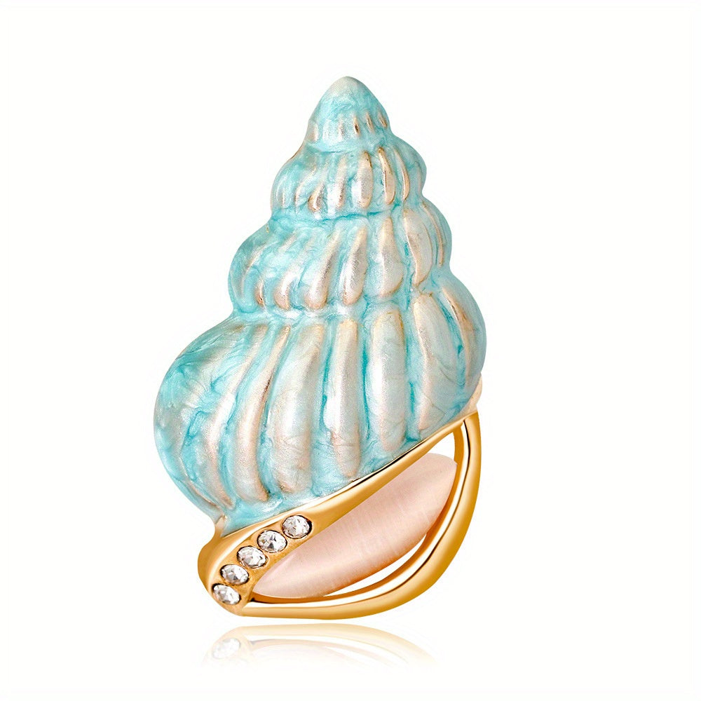 Light Seashell Corsage Brooch Pin Casual Daily Wear Conch Brooch For Men