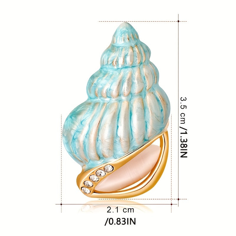 Light Seashell Corsage Brooch Pin Casual Daily Wear Conch Brooch For Men