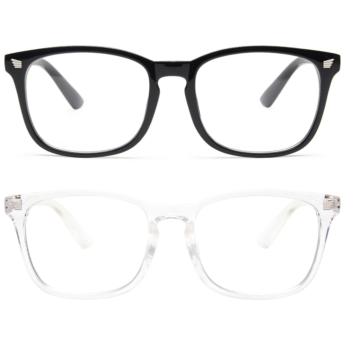 2 Packs Light Blocking Glasses Anti Eyestrain UV Glare