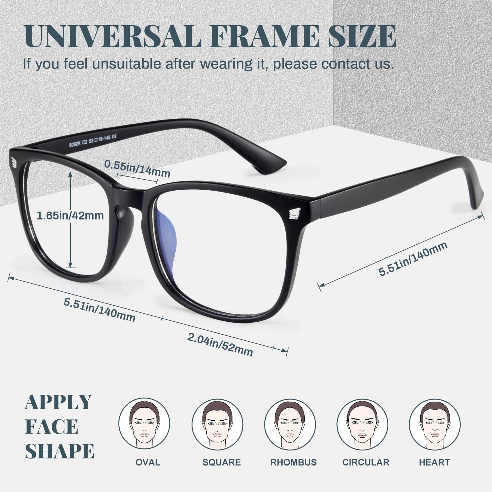 2 Packs Light Blocking Glasses Anti Eyestrain UV Glare
