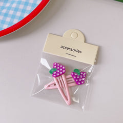 2pcs Cartoon Fruits Hair Clips for Girls