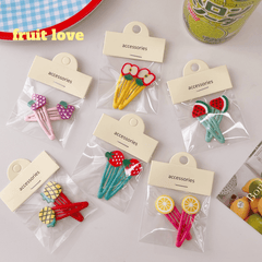 2pcs Cartoon Fruits Hair Clips for Girls