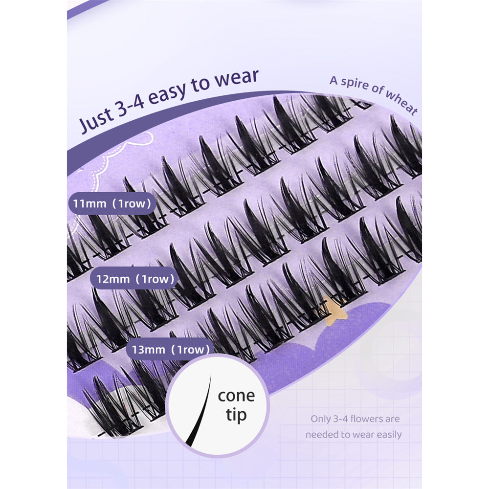 3D Fluffy False Eyelash Extension Dramatic Lash Soft Ribbon Strip M