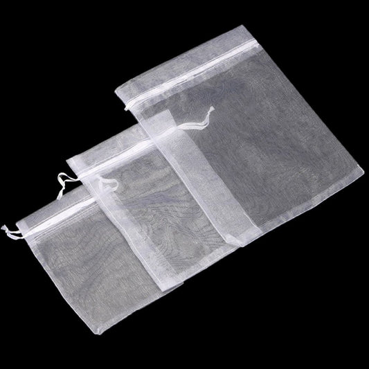 25pcs Christmas Organza Gift Bags Drawstring Pouches Party Favors